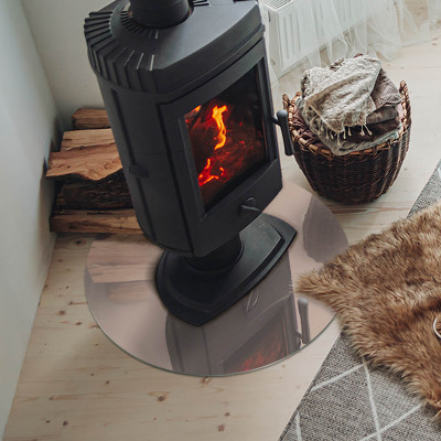 Runde Kamin Glasplatte Farbe Hellbraun