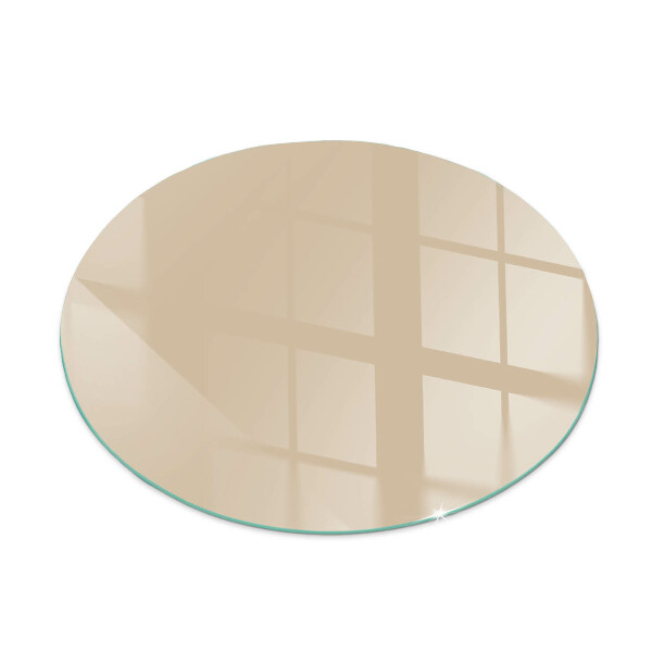 Runde Kamin Glasplatte Farbe Beige
