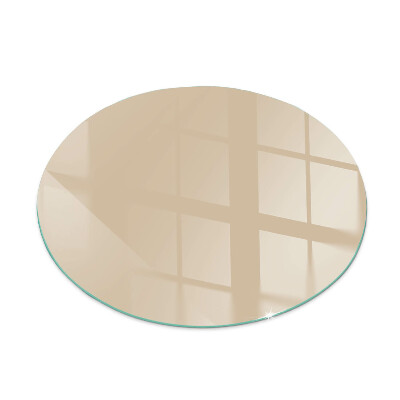 Runde Kamin Glasplatte Farbe Beige