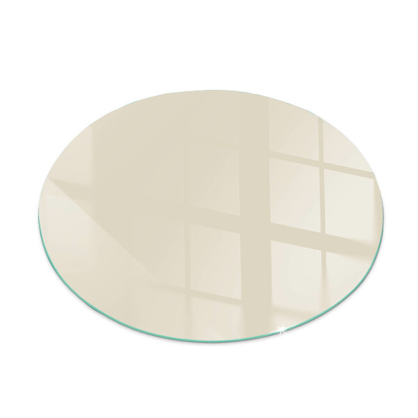 Runde Kamin Glasplatte Farbe Beige