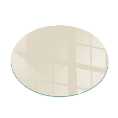 Runde Kamin Glasplatte Farbe Beige