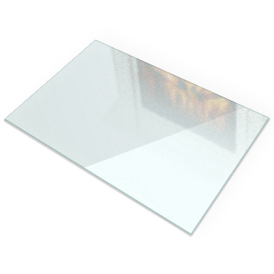 Glasplatte für Kamin Halbtransparente rechteckige