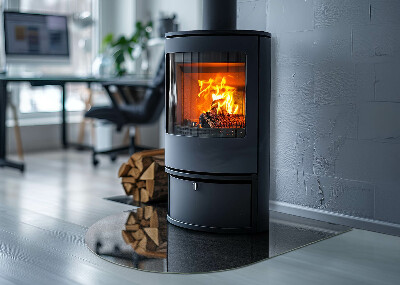 Glasplatte für Kaminöfen Natursteinmuster