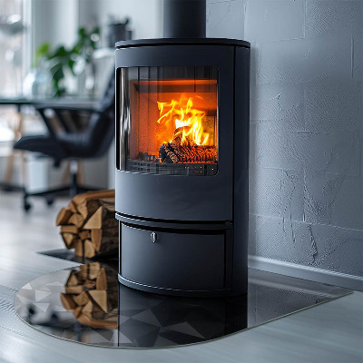 Glasplatte für Kaminöfen Geometrie in drei Dimensionen