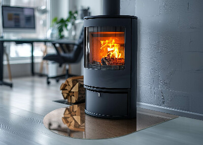 Funkenschutzplatte Kaminöfen Holzinspiriertes Muster