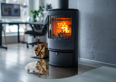 Glasplatte für Kaminöfen Perforiertes Stahlmotiv