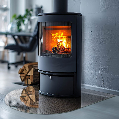 Glasplatte für Kaminöfen Perforiertes Stahlmotiv