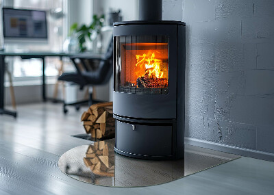 Funkenschutzplatte Kaminöfen Natürliches helles Holzmuster