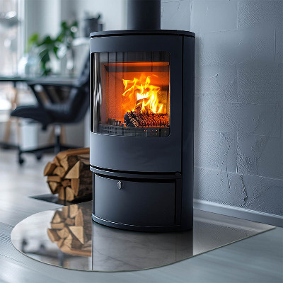 Glasplatte für Kaminöfen Marmorstruktur im eleganten Stil