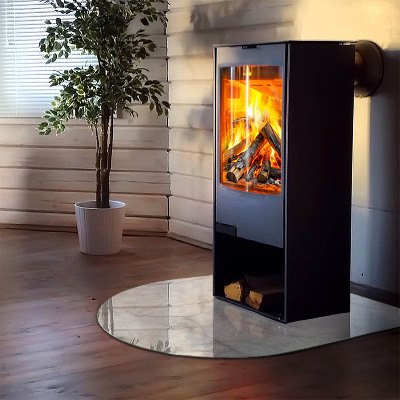 Glasplatte für Kaminöfen Marmorstruktur im eleganten Stil
