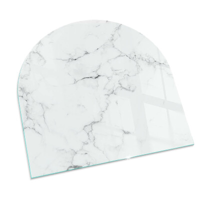 Glasplatte für Kaminöfen Marmormotiv mit zarten Adern