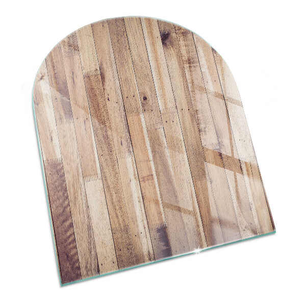 Glasplatte für Kaminöfen Holzmuster in geometrischer Anordnung