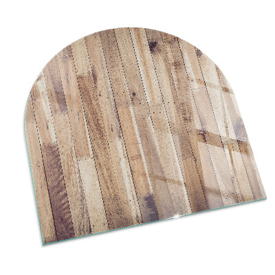 Glasplatte für Kaminöfen Holzmuster in geometrischer Anordnung
