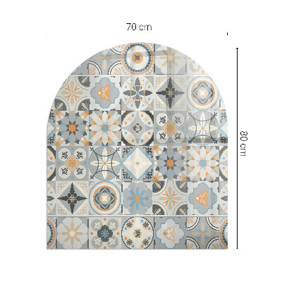 Funkenschutzplatte Kaminöfen Mosaikmuster in gefliesten Formen