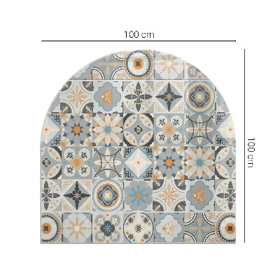 Funkenschutzplatte Kaminöfen Mosaikmuster in gefliesten Formen