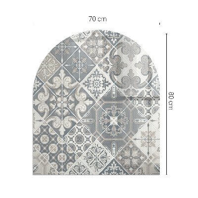 Glasplatte für Kaminöfen Anordnung der Mosaikdekorationen