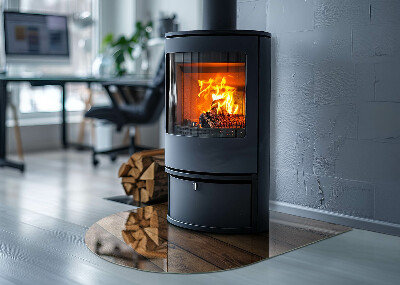 Glasplatte für Kaminöfen Natürliche Holzmaserung