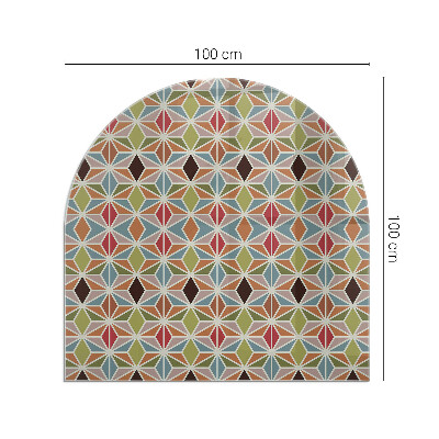 Funkenschutzplatte Kaminöfen Polygonale Muster im Web