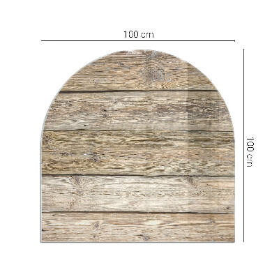 Funkenschutzplatte Kaminöfen Holzmaserung im Naturstil