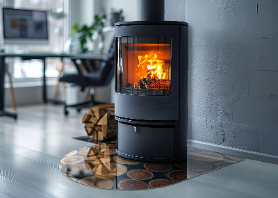 Glasplatte für Kaminöfen Holzgerahmte Box