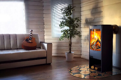 Glasplatte für Kaminöfen Holzgerahmte Box