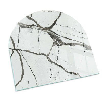 Glasplatte für Kaminöfen Marmoradern im eleganten Stil