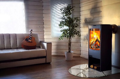 Glasplatte für Kaminöfen Marmoradern im eleganten Stil
