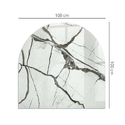 Glasplatte für Kaminöfen Marmoradern im eleganten Stil