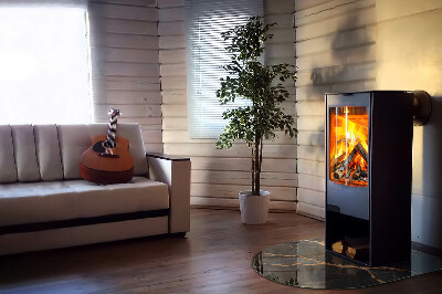 Glasplatte für Kaminöfen Marmor-Stil mit zarten Adern