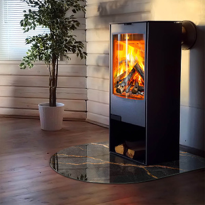 Glasplatte für Kaminöfen Marmor-Stil mit zarten Adern