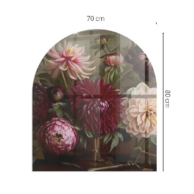 Funkenschutzplatte Kaminöfen Blumendetail in voller Blüte
