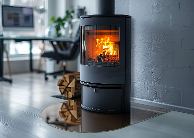 Glasplatte für Kaminöfen Farbe Braun