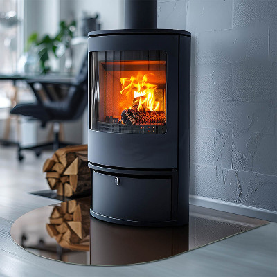 Glasplatte für Kaminöfen Farbe Braun