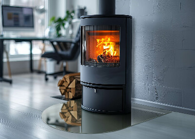 Glasplatte für Kaminöfen Farbe Oliv