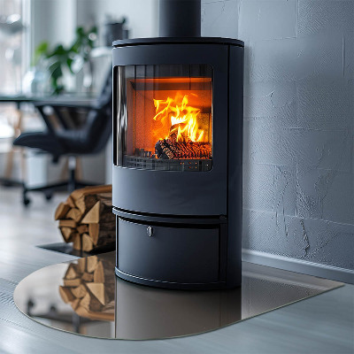 Glasplatte für Kaminöfen Farbe Braun