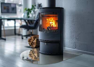 Glasplatte für Kaminöfen Farbe Graugrün
