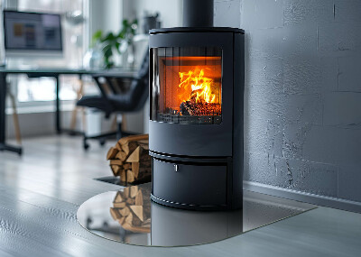 Glasplatte für Kaminöfen Farbe Grau