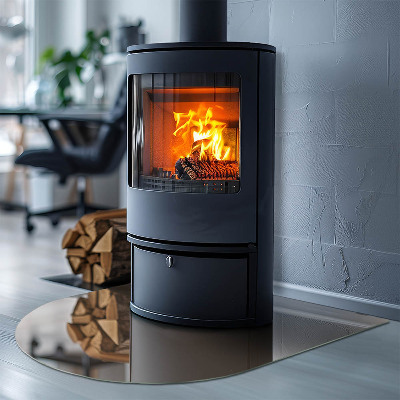 Funkenschutzplatte Kaminöfen Farbe Braun