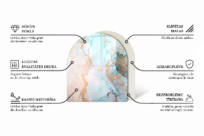 Glasplatte für Kaminöfen Farbe Hellbraun