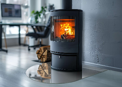 Glasplatte für Kaminöfen Farbe Grau