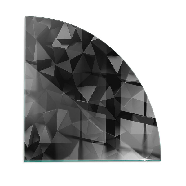 Glasplatte für Kamin Viertelkreis Dreidimensionale Geometrie