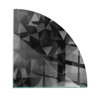 Glasplatte für Kamin Viertelkreis Dreidimensionale Geometrie