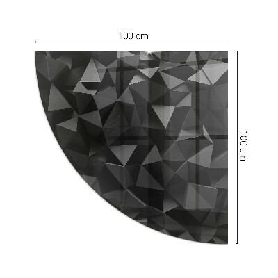Glasplatte für Kamin Viertelkreis Dreidimensionale Geometrie