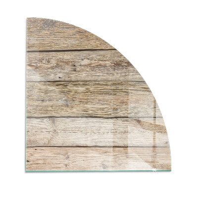 Glasplatte für Kamin Viertelkreis Holzbrett im Layout
