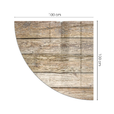 Glasplatte für Kamin Viertelkreis Holzbrett im Layout