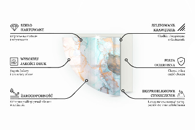 Glasplatte für Kamin Viertelkreis Holzbrett im Layout