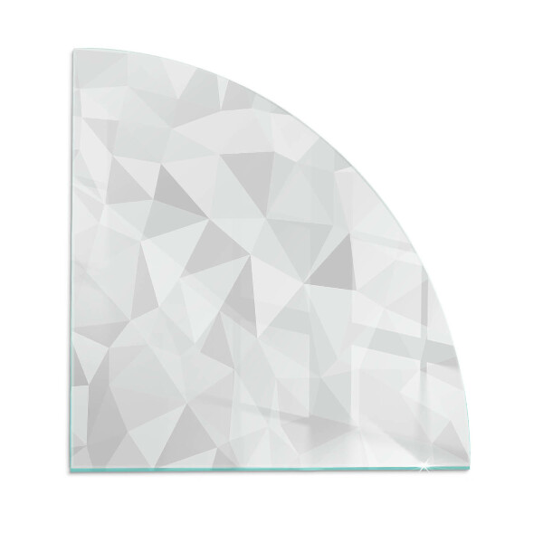 Glasplatte für Kamin Viertelkreis Abstraktes geometrisches Muster