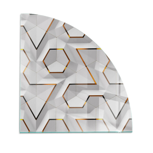 Funkenschutzplatte Glas Geometrisches 3D-Muster