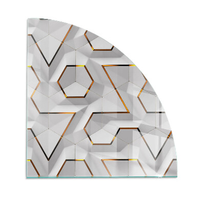 Funkenschutzplatte Glas Geometrisches 3D-Muster