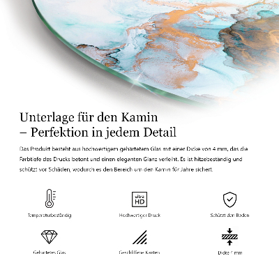 Funkenschutzplatte Glas Geometrisches 3D-Muster